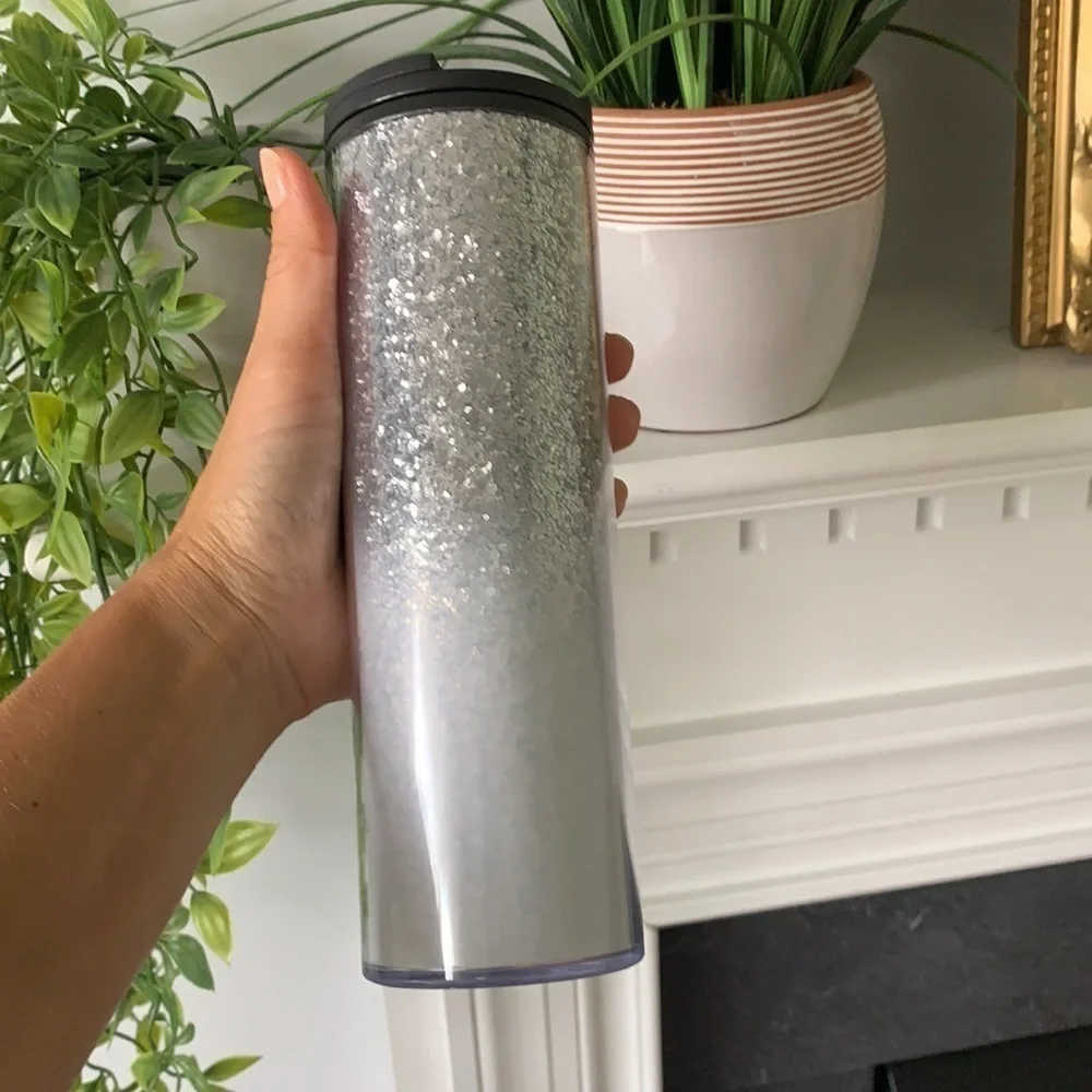 Starbucks Silver Sparkle Glitter‎ Holiday Tumbler
